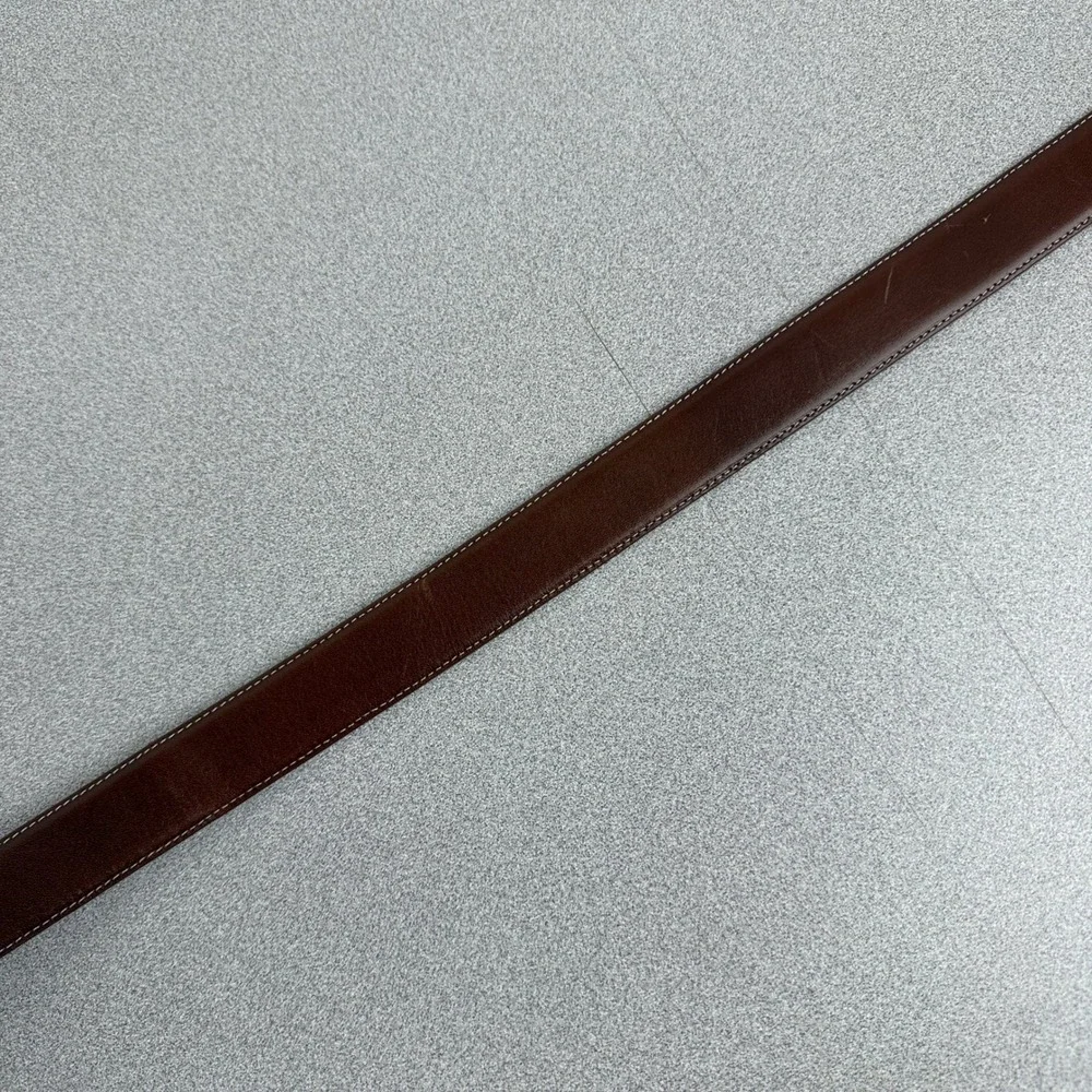 Trafalgar Leather Belt Mens 32 Brown Handmade in Spain Dress Casual Stitched 1
